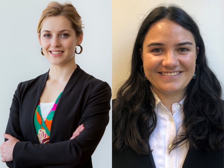 Scholarship recipients Charlotte Agnew-Harington (left) and Josie Te Rata